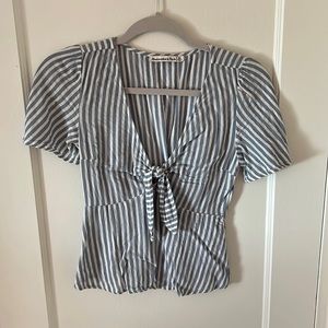 SALE: 2 for $30 Abercrombie Short Sleeved Tie Front Top